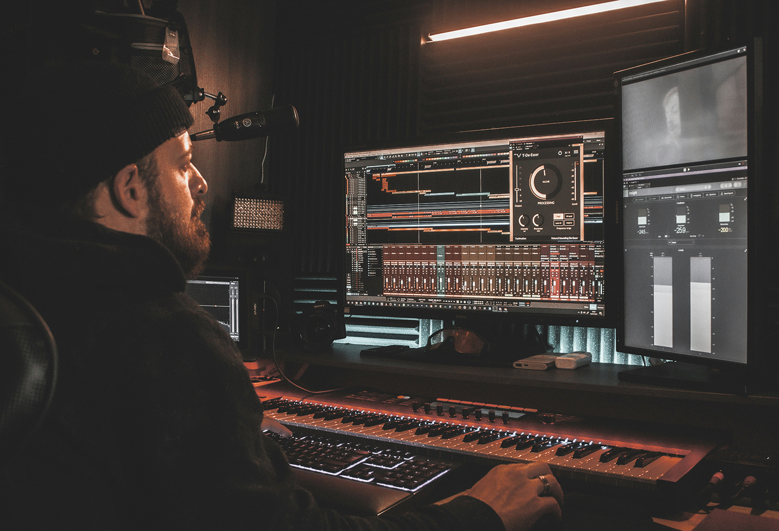 interface audio avec forme d’onde illustrant l’importance du son dans les jeux vidéos