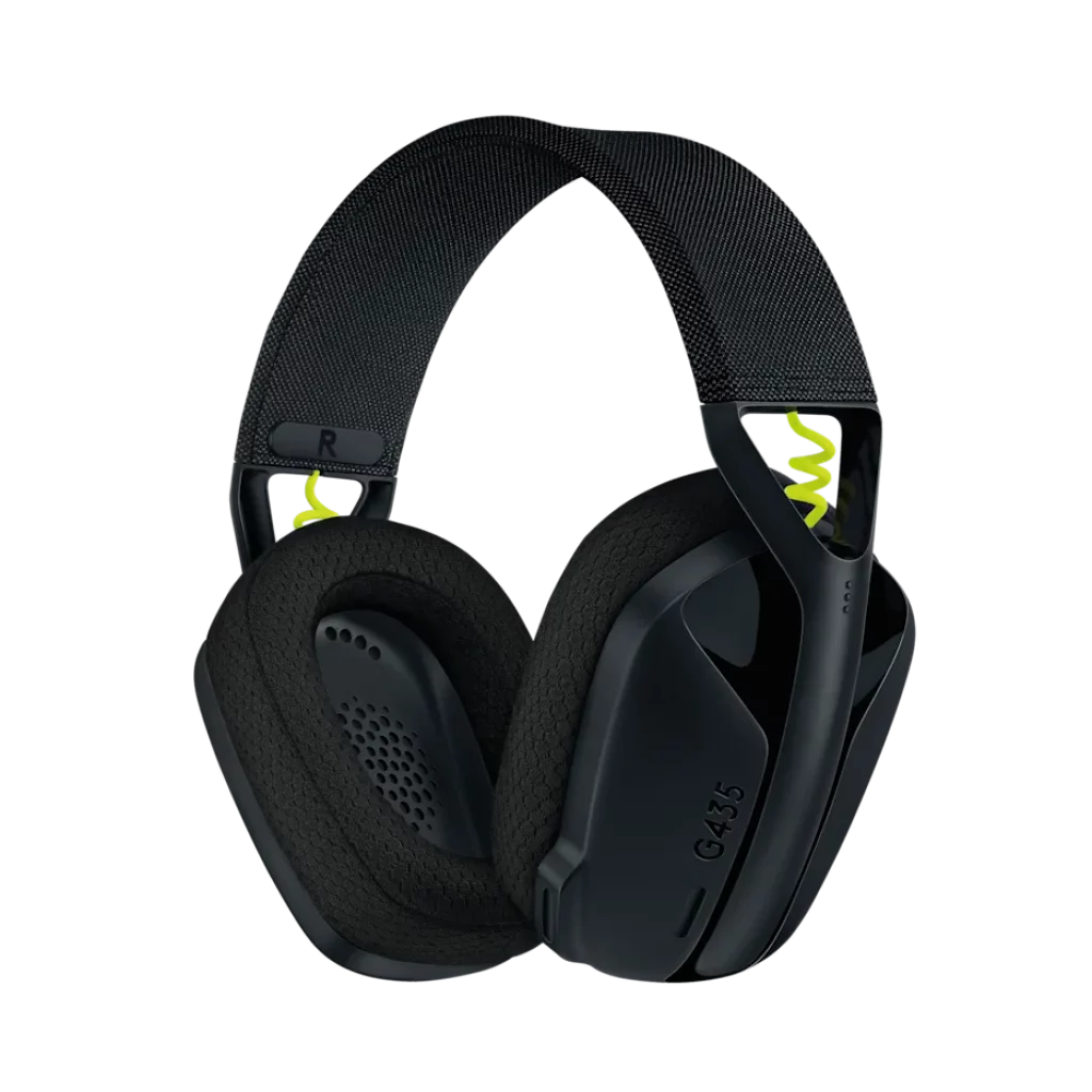 Logitech G435 LIGHTSPEED, casque gaming léger compatible PC et consoles.